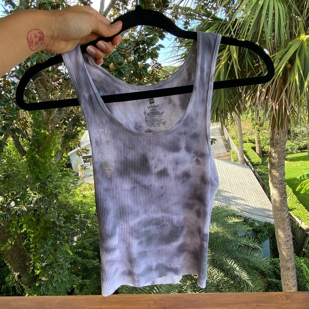 Grey tie dye tank bc